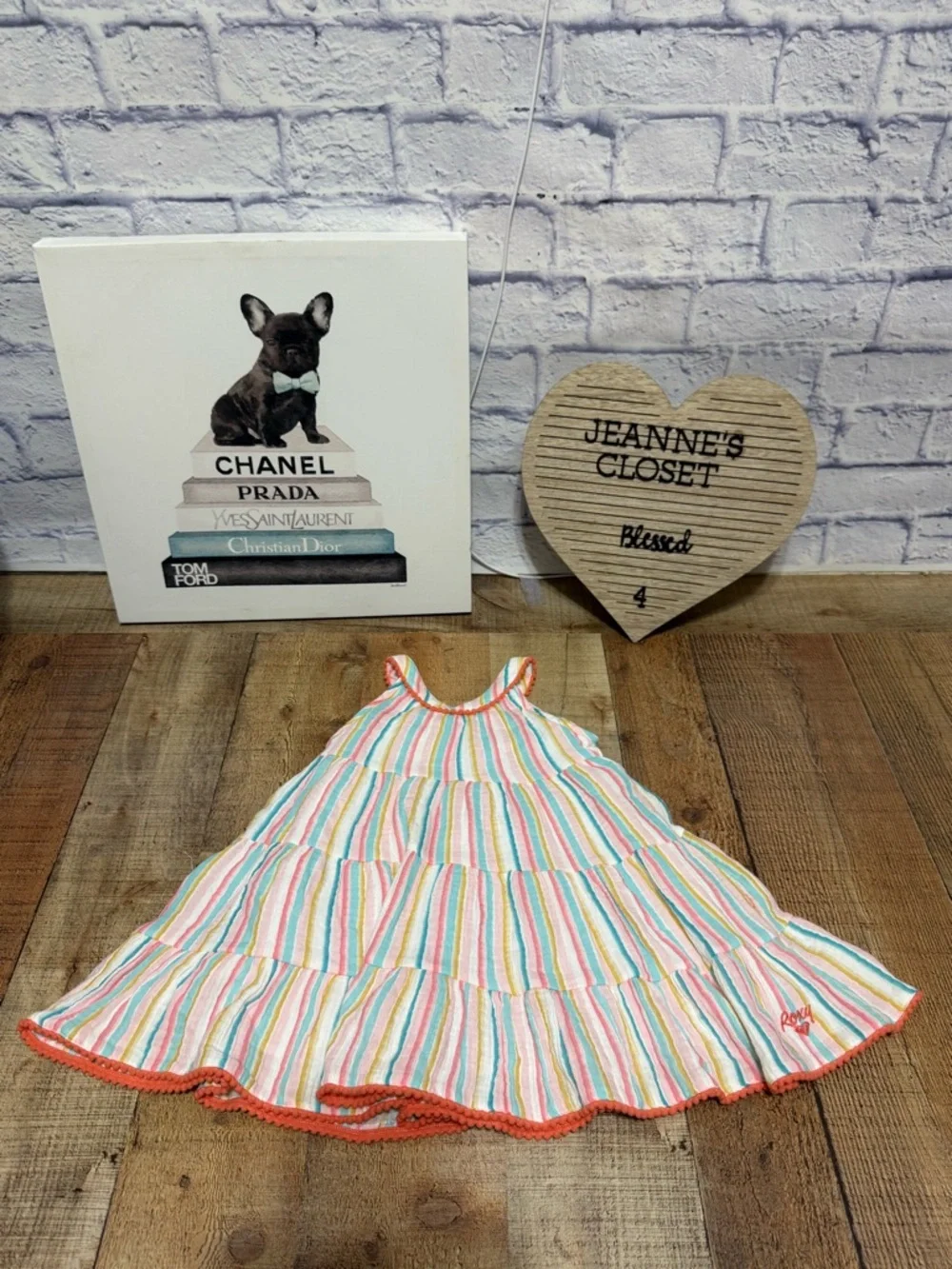 Roxy sleeveless striped lined dress size 2T